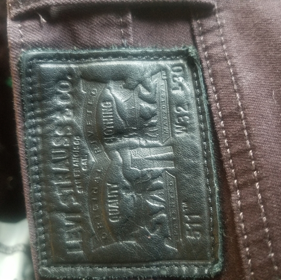 32W 30L Slim/Skinny Men's Levi's Jeans - Maroon - Picture 2 of 4